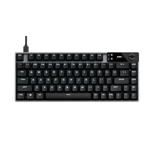 Pulsar Gaming Gears eS HE 70 Mechanische Gaming-Tastatur, 8K Scanrate & 8K Polling für Ultra-niedrige Latenz, Hot Swappable, PBT Double-Shot Tastenkappen, RGB-Hintergrundbeleuchtung, Lautstärkeregler