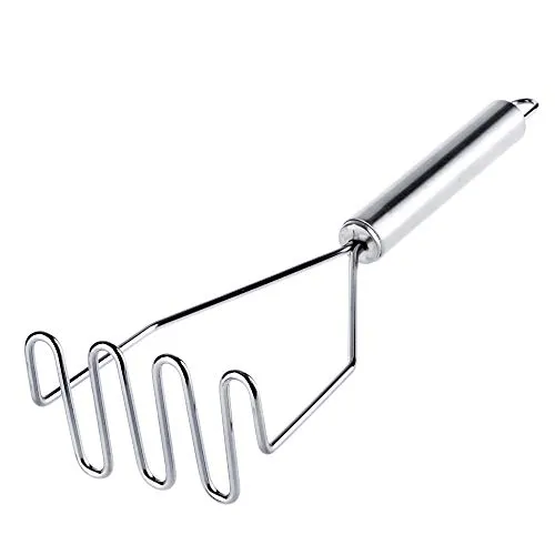 KADAX Kartoffelstampfer, Küchenstampfer aus Edelstahl, 25 cm, Gemüsestampfer mit ovalem Griff, Stampfer für Gemüse, Kartoffelbrei, Kartoffelpresse, Küchenhelfer