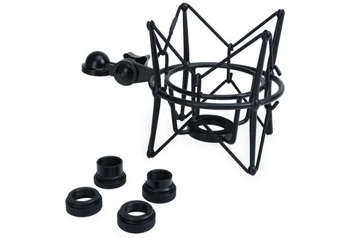 keepdrum Mikrofonspinne MS090B - Mikrofonspinne für professionelle Aufnahmen, entkoppelt Mikrofon von Stativ zur Vermeidung von Vibrationen und Trittschall, kompatibel mit vielen Mikrofonen.