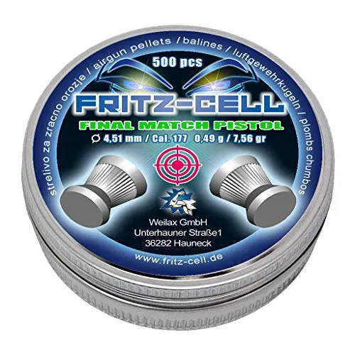 Final Match Pistol Diabolos 4,51 mm Fritz-Cell für Luftgewehr Luftpistole 1 x 500
