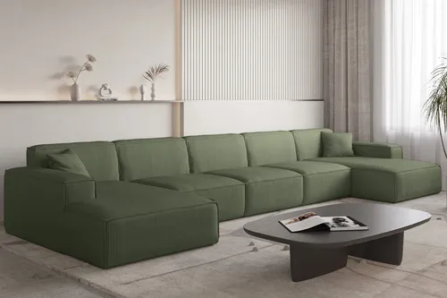 Wohnlandschaft Sofa U-Form CELES PREMIUM XL von Fun Möbel