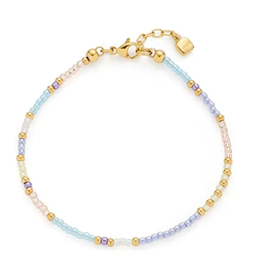 JEWELS BY LEONARDO Armband Ciao Calypso - Beads & Zubehör: Zartes Armband aus goldfarbenem Edelstahl mit pastellfarbenen Miyuki-Glasperlen - perfekt für den Sommer und allergikerfreundlich.
