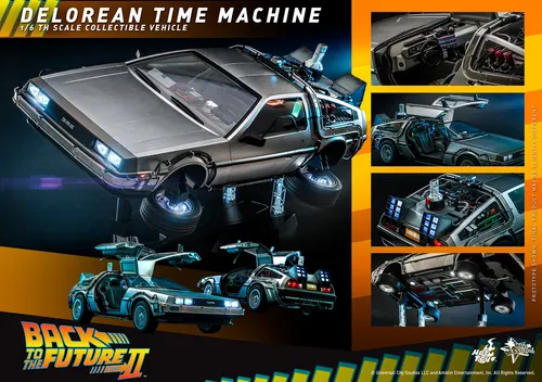 Hot Toys Back To The Future II Delorean Time Machine 1/6 figure Sideshow MMS636