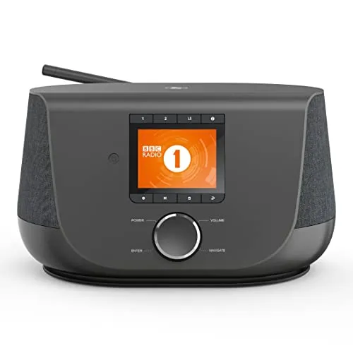 Hama DAB+ Digitalradio DIR3300SBT - Smart Radio mit WLAN, Bluetooth und Handy-Ladefunktion für perfekten Stereo-Klang und Spotify Streaming