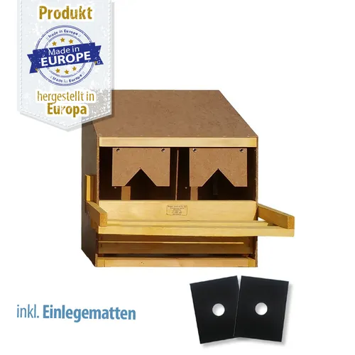 Legenest - Abrollnest - Hühnernest - Holz - 2 Abteilungen - Oberteil