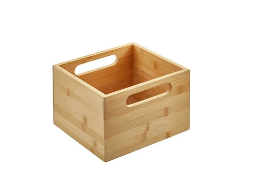 SO-TECH® Schubladeneinsatz Auszugseinsatz Ordnungssystem für Apothekerschränke ORGA-BOX, Organisations-Container 200 x 225 x 150 mm, Bambus geölt