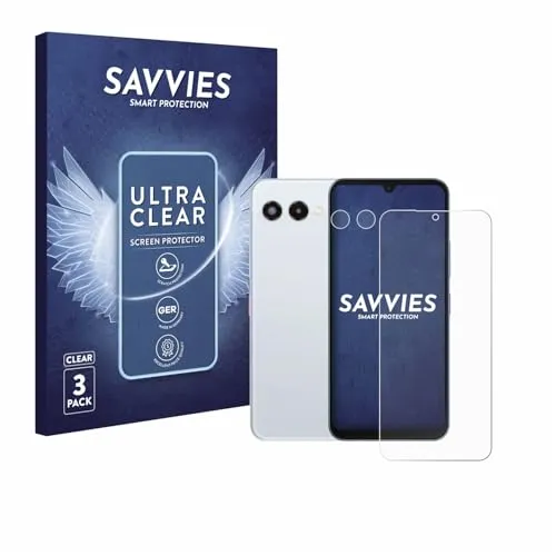Savvies 6 Stück Schutzfolie für Telekom T Phone 3 (Display+Kamera) Displayschutz-Folie Ultra-Transparent