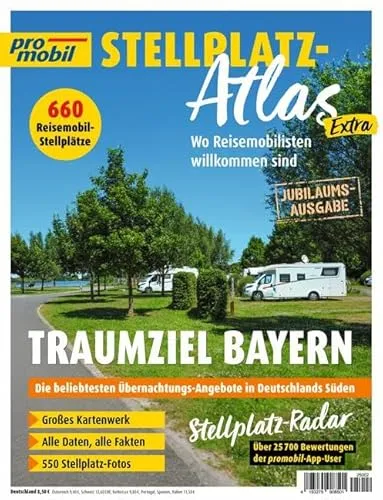 promobil Stellplatz-Atlas 02/2025: Traumziel Bayern