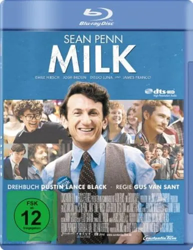 Milk [Blu-ray] - Drama über den ersten offen schwulen Politiker in Kalifornien, emotional und inspirierend, freigegeben ab 12 Jahren.