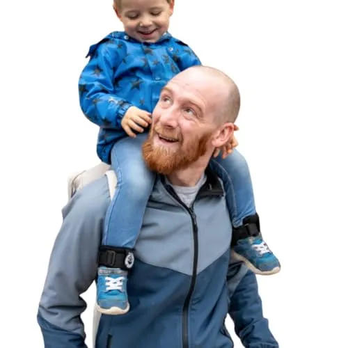 Kindertrage FREE ON SHOULDERS – Kompaktes Schulter-Tragesystem für Kinder | Freihändig tragen mit oder ohne Rucksack | Ideal für Wanderungen, Ausflüge & Alltag | Integrierter Sicherheitsgurt