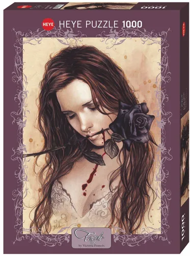 Schwarze Rose. Puzzle 1000 Elemente von Heye