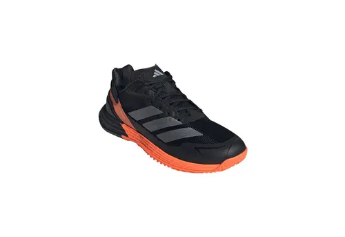 adidas Herren Defiant Speed 2 Tennis Schuhe, core Black/core Black/Lucid Orange, 45 1/3 EU - Hochwertige Tennisschuhe mit atmungsaktivem Mesh-Obermaterial und Lightstrike Dämpfung für optimalen Komfort beim Spiel. Ideal für aktive Spieler, die Wert auf Leistung legen.