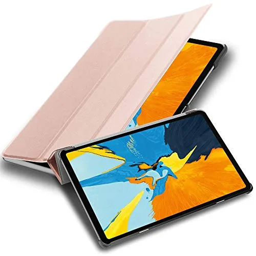 Cadorabo Hülle kompatibel mit Apple iPad PRO 11 2018 (11 Zoll) Tablethülle mit Auto Wake Up aus Kunst Leder Flip Klappbare Magnetische Cover Hülle für iPad PRO 11 2018 (11 Zoll) Tasche in Rosa