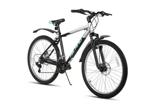 HILAND Mountainbike 26 Zoll Herren-Mountainbike,MTB Fahrrad für Erwachsene, 18-Gang, Federgabel, Aluminiumrahmen, Mechanische Scheibenbremsen