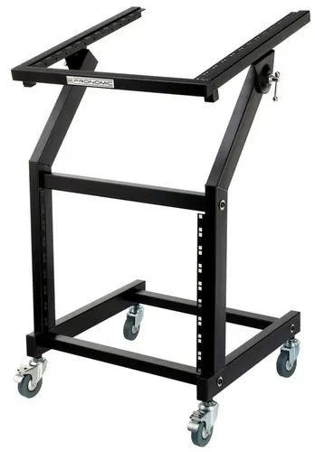 Pronomic MXS-600 mobiler Rack Wagen - Plattenkoffer & Plattentaschen, professioneller Maschinenwagen mit 21 Höheneinheiten, klappbarem Einbaurahmen und 4 drehbaren Rollen für maximale Flexibilität und Stabilität.