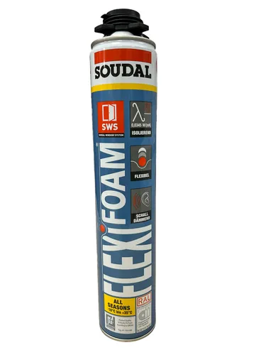 Soudal Flexifoam Fensterschaum PU 750ml Dose gebrauchsfertig flexibel wasserfest