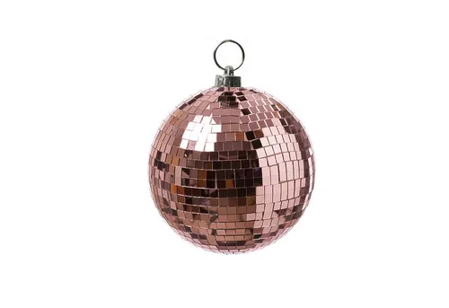 SATISFIRE Discolicht Spiegelkugel 15cm kupfer Discokugel Mirrorball Party Disko Deko