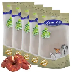Lyra Pet® Kauringe mit Entenbruststreifen 5 kg - Hundefutter, schmackhafte Kauringe mit zarter Entenbrust für langanhaltenden Kauspaß und Zahnpflege, ideal für Hunde jeden Alters.