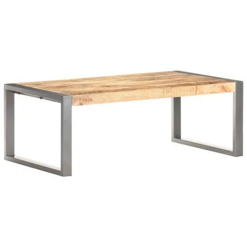 The Living Store Couchtisch 110x60x40 cm Raues Mangoholz