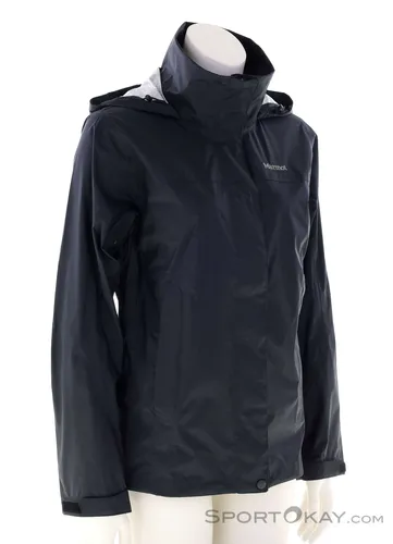 Marmot Damen Precip Eco Jacke XL schwarz - Funktionsjacke aus Recycling-Material, leicht, wasserdicht und atmungsaktiv – ideal für Outdoor-Abenteuer.