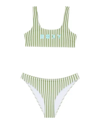 Roxy Triangel-Bikini Bico Active Set in Ölgrün für Kinder - Stylischer Triangel-Bikini in Ölgrün für Kinder (Größe 10, 140-148 cm). Ideal für den Strand, maschinenwaschbar und bequem zu tragen.