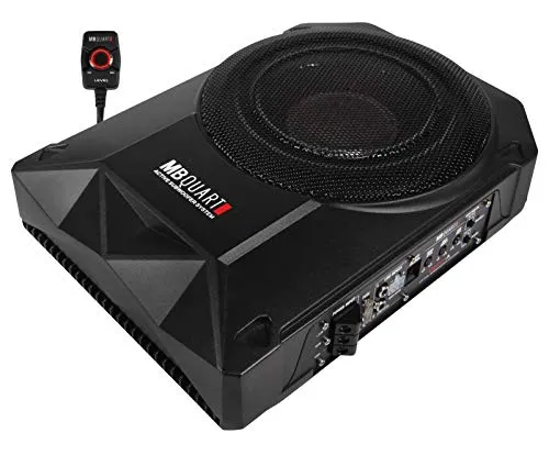 MB Quart QB201A - Aktiver 20cm Untersitz Subwoofer - Car-HiFi-Lautsprecher mit 125 W RMS Leistung, ideal für kraftvollen Bass im Auto. Aluminium-Gehäuse sorgt für optimale Kühlung und Langlebigkeit.