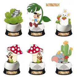 Disney Pocket Plants Serie Mini Diorama Bühnenstatue, 6-teiliges Set - Model Statuen, bringt einen Hauch von Grün in Ihr Zuhause mit 10,2 cm hohen Figuren auf einer dekorativen Basis.