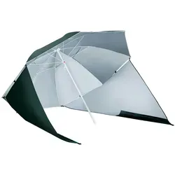 Outsunny Sonnenschirm 210x210 cm - Dunkelgrün - Sonnenschirm für Strand und Garten, mit wasserabweisendem Material und UV-Schutz. Ideal für entspannte Tage am Strand oder im eigenen Garten.