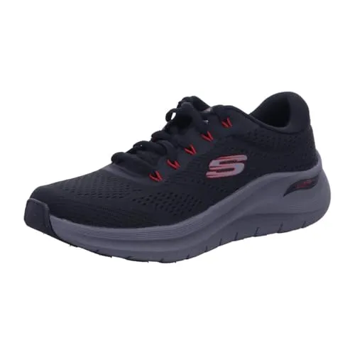 Skechers Arch Fit 2.0 Sport Herren - Bequemer Sneaker in Black Mesh Synthetic, 47.5 EU - Herren-Sneaker mit innovativer Arch Fit-Technologie für optimalen Fußkomfort und Unterstützung, ideal für aktive Männer.