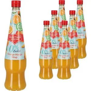Mautner Sirup Orange-Mango 0% - Zuckerfreier Genuss - Säfte mit erfrischendem Orangengeschmack und exotischer Mango. 0% Zucker, kalorienarm und ideal für Kaltgetränke und Wassersprudler. 100% recyclingfähige Flasche.