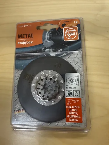 HSS-Sägeblatt 85mm, 2 Stück Starlock - Zubehör für Elektrowerkzeug: Voll-HSS-Sägeblatt mit schneller Schnittgeschwindigkeit und sauberen Schnittlinien, ideal für Blech, Kunststoffe und Holz.