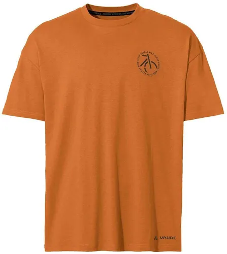 Vaude Cyclist Casual Shirt - Leichtes Bike-T-Shirt in Orange Gr S - T-Shirts für entspannte Ausfahrten, aus 70% Baumwolle und 30% Lyocell für hohen Tragekomfort. Ideal für Alltag und Freizeitaktivitäten.