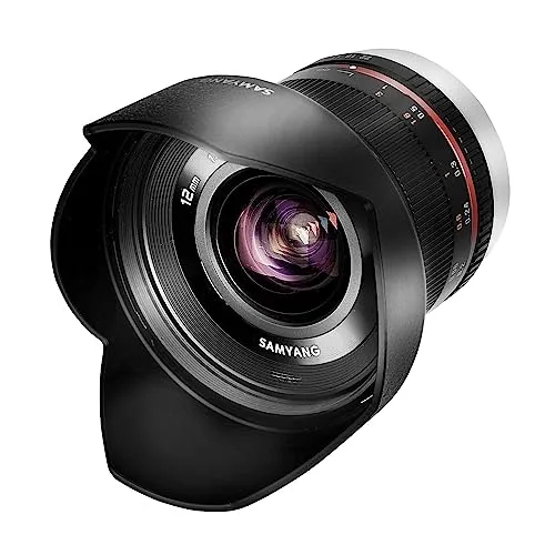 Samyang 12mm F2.0 Canon M schwarz - Lichtstarkes Ultraweitwinkelobjektiv für Canon M - Objektive für Systemkameras - Kompaktes 12mm F2.0 Weitwinkelobjektiv für beeindruckende Landschafts- und Astrofotografie mit exzellenter Bildqualität.