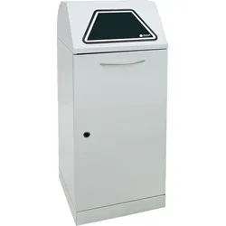Wertstoffsammler mit Einwurfklappe, 120 l, lichtgrau - Haushaltszubehör: Robuster Wertstoffsammler mit geräuschloser Einwurfklappe, ideal für Innen- und Außenbereiche. Hergestellt in Deutschland, nicht brennbar und mit 5 Jahren Garantie.