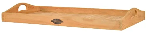 Kai Wiechmann Teak Serviertablett 66 x 38 cm - Wetterfestes Teakholz-Tablett für Frühstück und Gartenpartys, mit praktischem Tragegriff und zeitlosem Design – ideal für den Außenbereich.