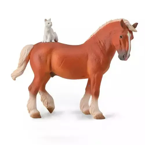 Draft Horse with cat Collecta 4892900889160