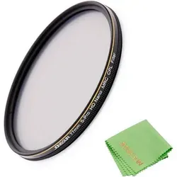 JONGSUN 77mm Zirkularer Polarisationsfilter - Kamera-Filter für 77mm Objektive, optimiert für gestochen scharfe Bilder durch Reduzierung von Reflexionen und Streulicht mit langlebiger HD Nano MRC16 Beschichtung.