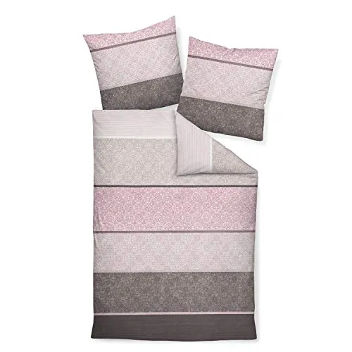 Janine Bettwäsche Set 135x200, Biber gestreift von Janine