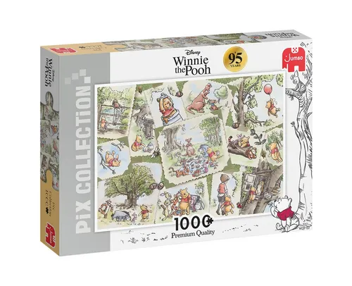 Jumbo 18875 Disney Pix Collection Winnie the Pooh Puzzle - Puzzle mit 1000 Teilen zum 95. Jubiläum von Winnie the Pooh, ideal für Fans und Familien, die Spaß und Herausforderung suchen.