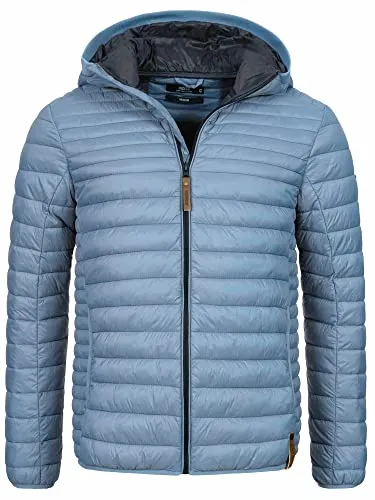 Indicode Herren Bowers Steppjacke in Daunenjacken-Optik | Winterjacke Übergangsjacke S, China Blue