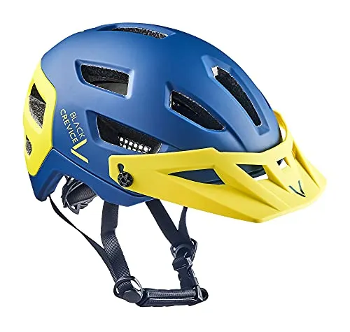 Black Crevice MTB Fahrradhelm, Navy/Yellow, S/M (54-58cm)…