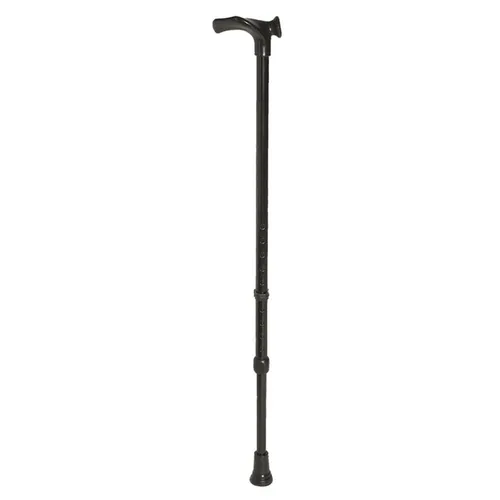Rebotec Handy anatomischer Gehstock, schwarz - Leichter Gehstock mit anatomischem Griff für optimalen Komfort. 10-fach höhenverstellbar und pulverbeschichtet für hohe Stabilität. Ideal für den täglichen Einsatz.