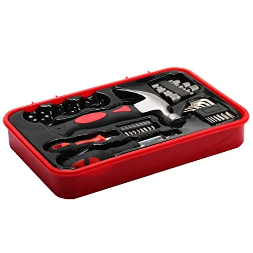 SCHMIDT security tools Werkzeug Set - 43-teilig - Werkzeugsatz - Multifunktion-Set - Reparaturwerkzeug- Boxwerkzeug - Schraubendreher-Bits 25 mm - Torx - Sechskantenschlüssel - Haushaltwerkzeug