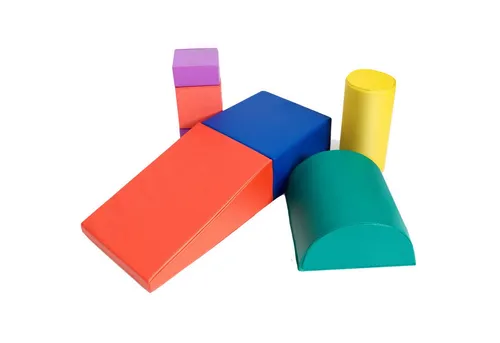 COSTWAY 6 TLG. Schaumstoffbausteine - Riesenbausteine für Kinder - Lernspielzeug-Set zur Förderung der Grobmotorik. Ideal zum Klettern, Krabbeln und Sitzen. Leicht, rutschsicher und einfach zu reinigen – für unbeschwerten Spielspaß zu Hause oder im Kindergarten.