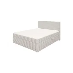 S-STYLE Boxbett Cord mit Stauraum und Topper H3 Neo – Grau, 165cm Breite - Das S-STYLE Boxbett Cord vereint Stil und Funktionalität. Mit praktischem Stauraum und hochwertigem Topper sorgt es für erholsamen Schlaf und ist ideal für jedes Schlafzimmer.
