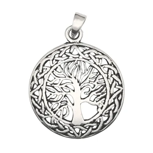 Drachensilber Lebensbaum Anhänger 925 Silber in silber von Drachensilber