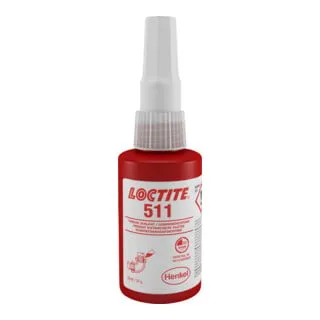 LOCTITE® 511 Gewindedichtung niedrigfest weiß - 50ml ACC-Flasche - Modellbauzubehör, thixotrope Methacrylat-Gewindedichtung mit sofortiger Dichtwirkung und DVGW-Freigabe, ideal für Metallgewinde bis M80/R3.