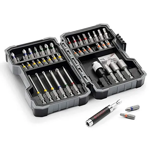 Bosch Professional 43-teiliges extra hartes Schraubendreher-Bit- und Nutsetter-Set (1/4-Zoll-Sechskantschaft, im Koffer, Bohrschrauber-Zubehör)