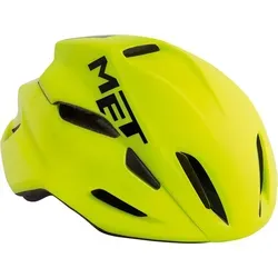 MET Fahrradhelm Manta - Neon Gelb, S - Leichter und aerodynamischer Fahrradhelm mit nur 200g. Optimaler Luftdurchfluss für kühlen Kopf und 10 Watt Energieeinsparung bei 50 km/h. Ideal für Wettkämpfe und ambitionierte Radfahrer.