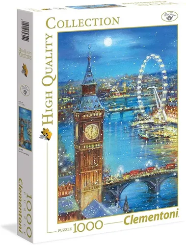 Clementoni 39319 Snow flakes on the Big Ben 1000 Teile Puzzle